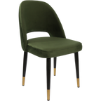 Semifreddo Chair - Black Metal 450h Legs/Denim Velvet