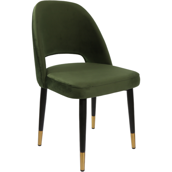 Semifreddo Chair - Black Metal 450h Legs/Denim Velvet