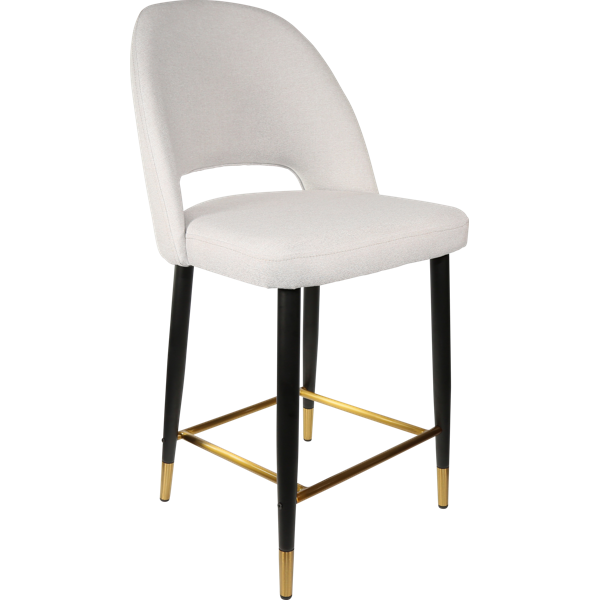 Semifreddo Counter Stool - Black Metal 650h Legs/Denim Velvet