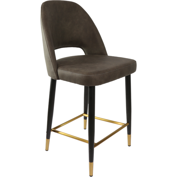 Semifreddo Counter Stool - Black Metal 650h Legs/Denim Velvet