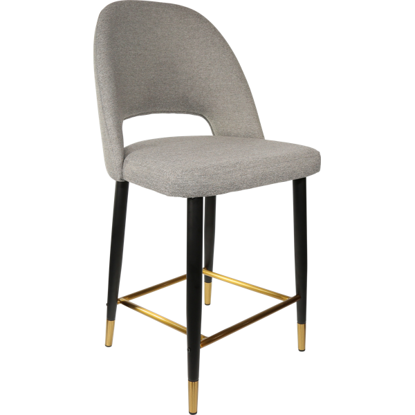 Semifreddo Counter Stool - Black Metal 650h Legs/Denim Velvet