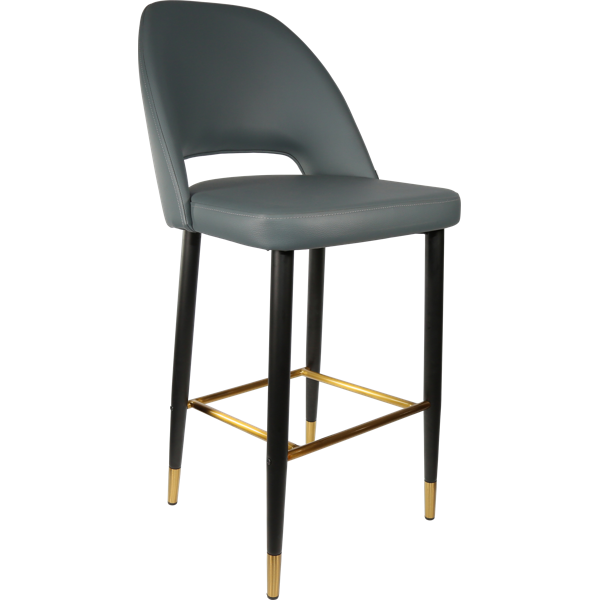 Semifreddo Stool - Black Metal 750h Legs/Mocha Fabric
