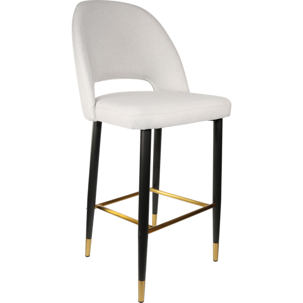 Semifreddo Stool - Black Metal 750h Legs/Mocha Fabric