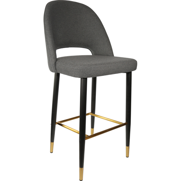 Semifreddo Stool - Black Metal 750h Legs/Mocha Fabric