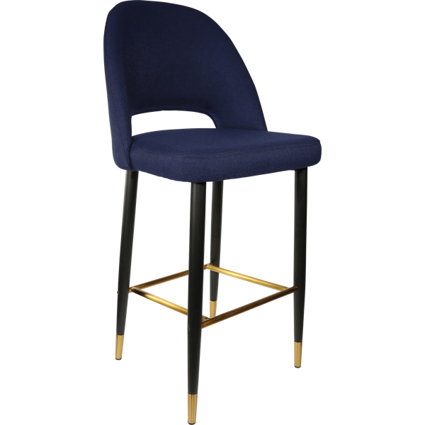 Semifreddo Stool - Black Metal 750h Legs/Mocha Fabric