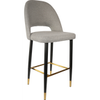 Semifreddo Stool - Black Metal 750h Legs/Mocha Fabric