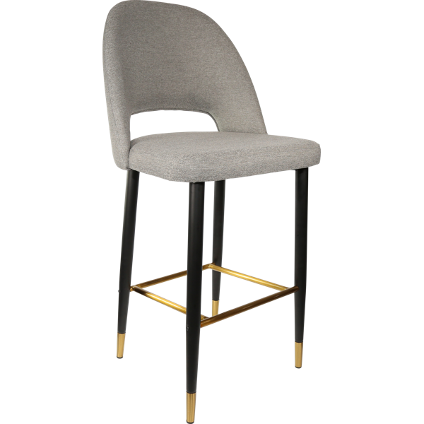 Semifreddo Stool - Black Metal 750h Legs/Mocha Fabric