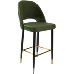 Semifreddo Stool - Black Metal 750h Legs/Mocha Fabric