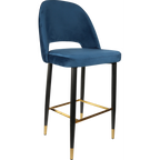 Semifreddo Stool - Black Metal 750h Legs/Mocha Fabric