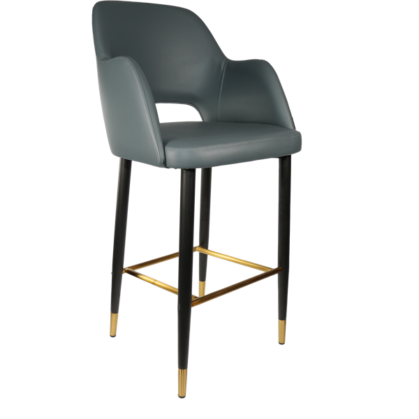 Sorbet Stool with Black Metal 750h Legs