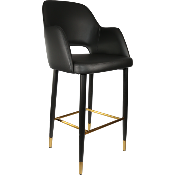 Sorbet Stool with Black Metal 750h Legs