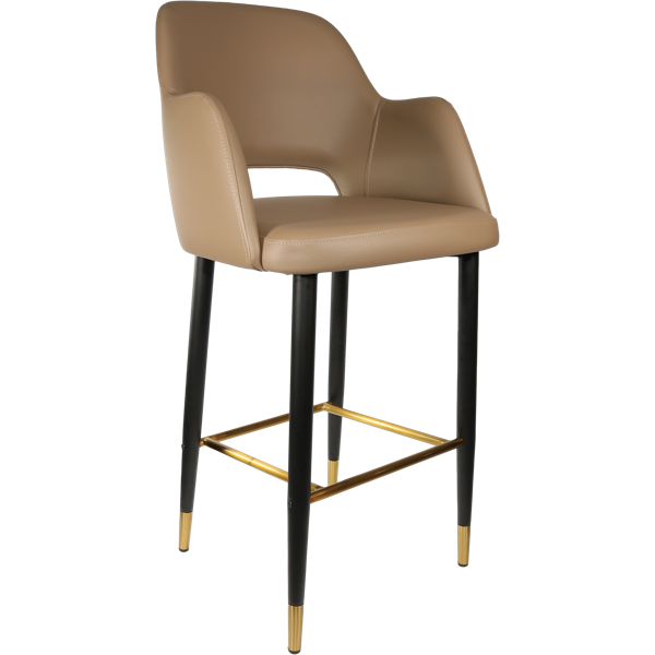 Sorbet Stool with Black Metal 750h Legs