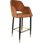 Sorbet Stool with Black Metal 750h Legs