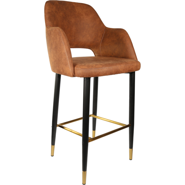 Sorbet Stool with Black Metal 750h Legs