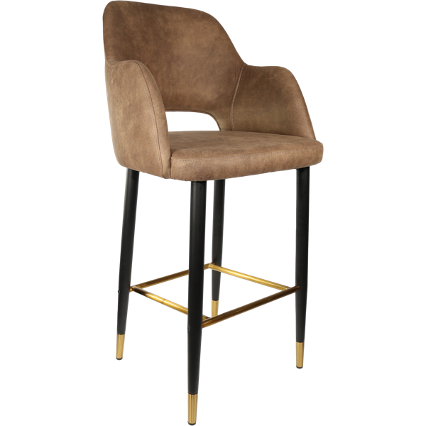 Sorbet Stool with Black Metal 750h Legs