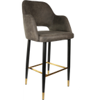Sorbet Stool with Black Metal 750h Legs