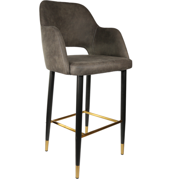 Sorbet Stool with Black Metal 750h Legs