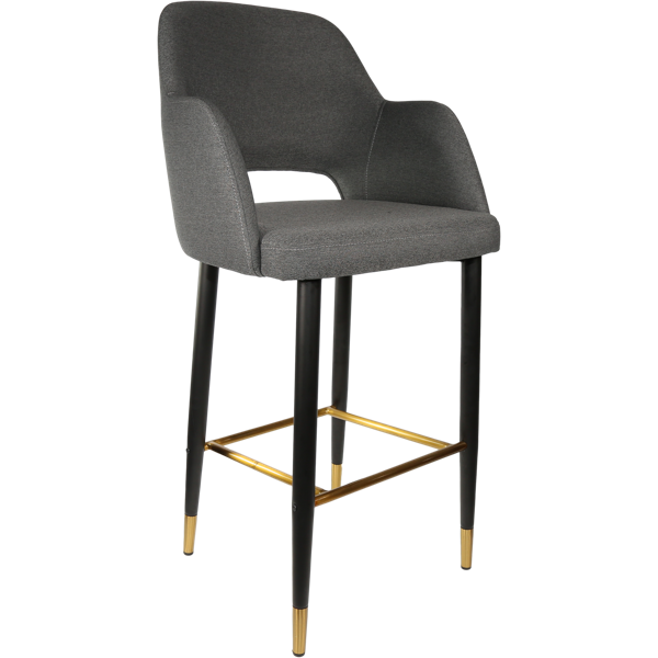 Sorbet Stool with Black Metal 750h Legs