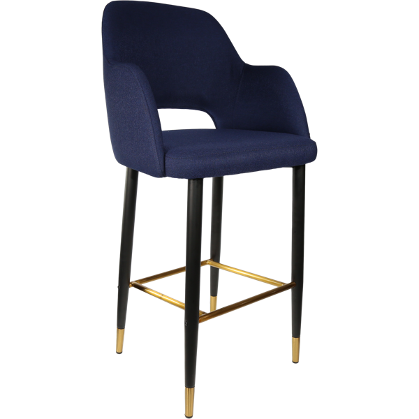 Sorbet Stool with Black Metal 750h Legs