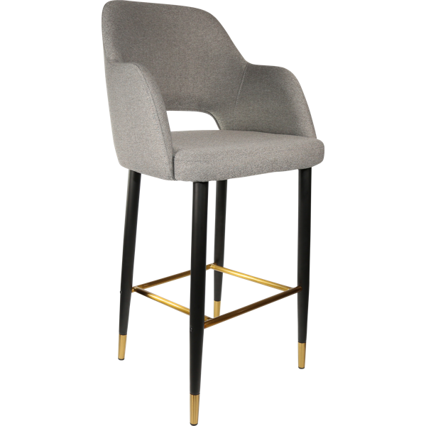 Sorbet Stool with Black Metal 750h Legs