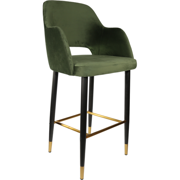 Sorbet Stool with Black Metal 750h Legs