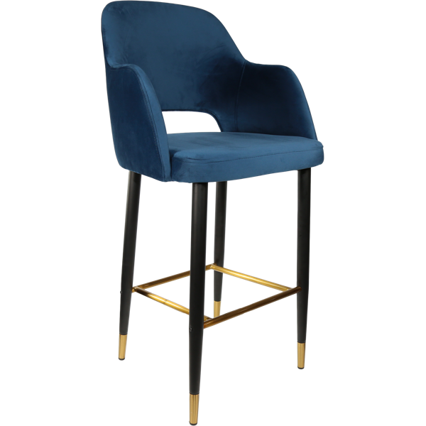 Sorbet Stool with Black Metal 750h Legs