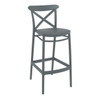 Cross Bar Stool 75cm (Dry Bar Height) - Anthracite