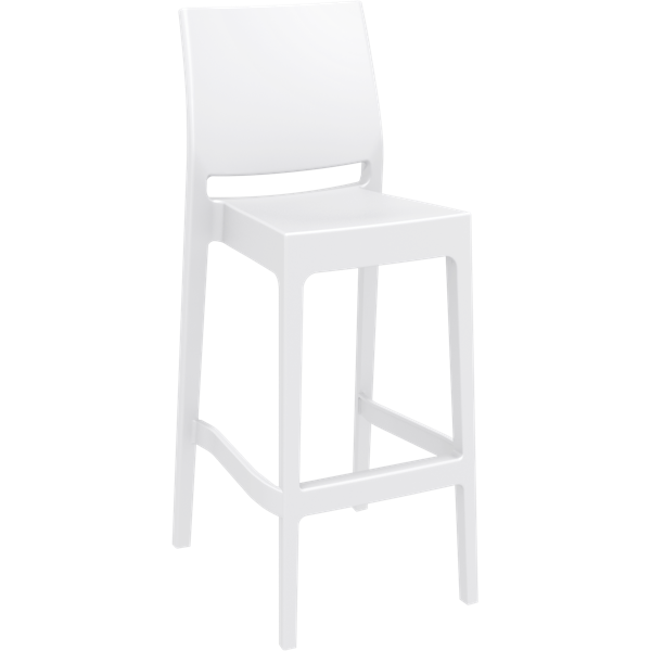 Maya Bar Stool 75cm (Dry Bar Height) (Dry Bar Height) - White