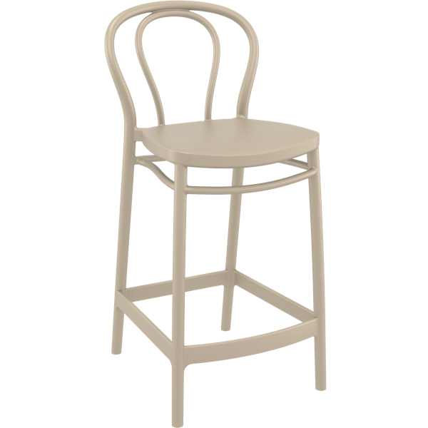 Victor Bar Stool 65cm (Counter Height) - White