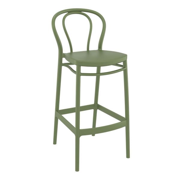 Victor Bar Stool 75cm (Dry Bar Height) - White