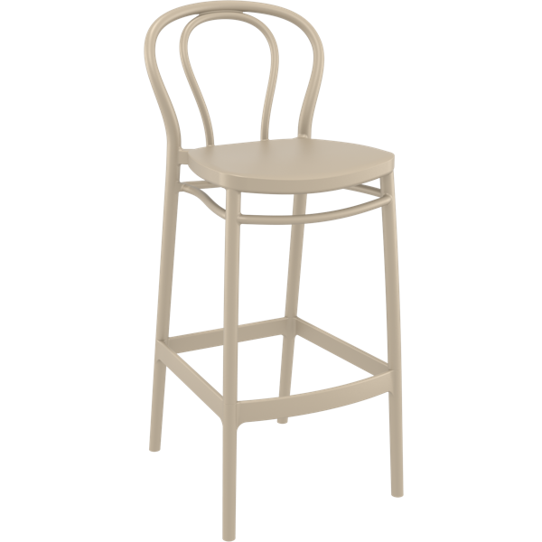 Victor Bar Stool 75cm (Dry Bar Height) - White