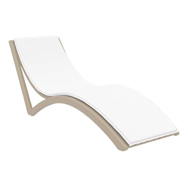 Slim Sunlounger with Cushion