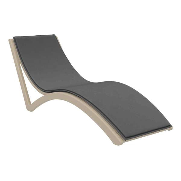 Slim Sunlounger with Cushion