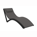 Slim Sunlounger with Cushion and Pillow