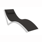 Slim Sunlounger with Cushion and Pillow