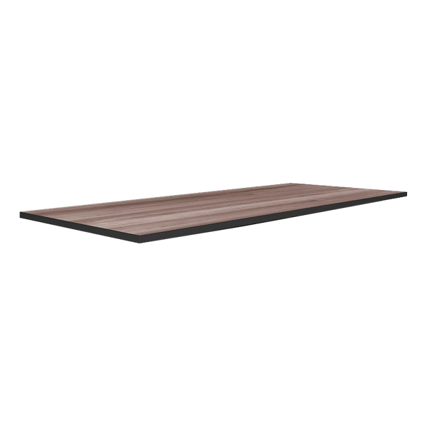 Brooklyn Banquet Table Top - 1830mm x 760mm - White / Black T Mould Edging