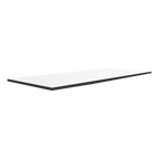 Brooklyn Banquet Table Top - 1830mm x 760mm - White / Black T Mould Edging
