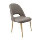 Crescent Chair - Charcoal Fabric with Sled Base