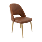Crescent Chair - Charcoal Fabric with Sled Base