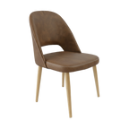Crescent Chair - Charcoal Fabric with Sled Base