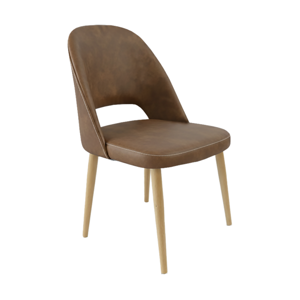 Crescent Chair - Charcoal Fabric with Sled Base