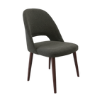 Crescent Chair - Charcoal Fabric with Sled Base