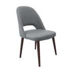 Crescent Chair - Charcoal Fabric with Sled Base