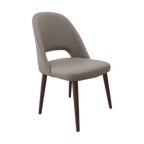 Crescent Chair - Charcoal Fabric with Sled Base