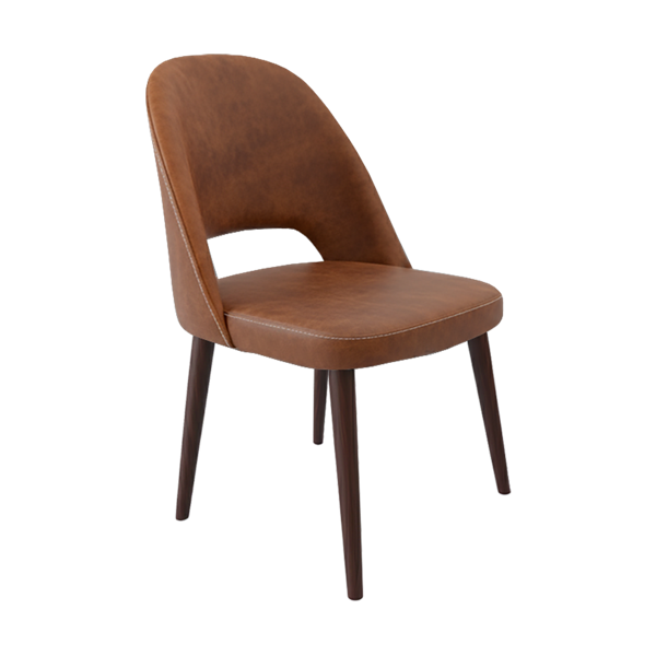Crescent Chair - Charcoal Fabric with Sled Base