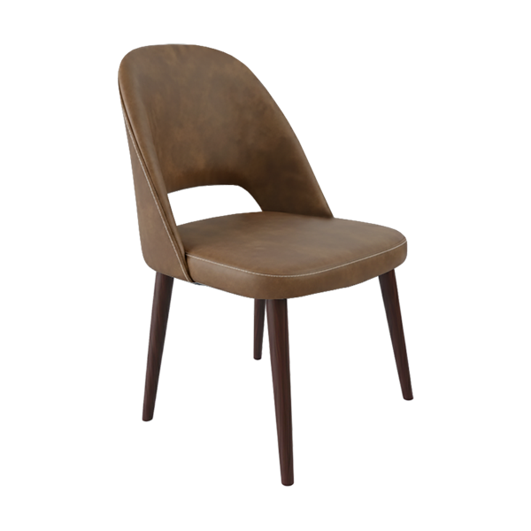 Crescent Chair - Charcoal Fabric with Sled Base