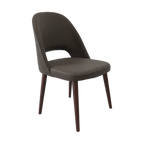Crescent Chair - Charcoal Fabric with Sled Base