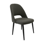 Crescent Chair - Charcoal Fabric with Sled Base