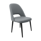 Crescent Chair - Charcoal Fabric with Sled Base