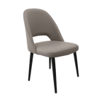 Crescent Chair - Charcoal Fabric with Sled Base
